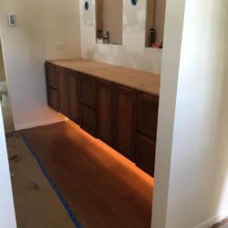 Recessed Lighting under s remodeled vanity cabinet