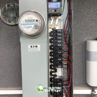 New electrical meter installation shows fuse switches