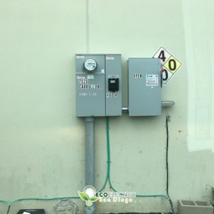 Brand new electrical meter installation