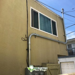 New Electrical meter installation on an older building