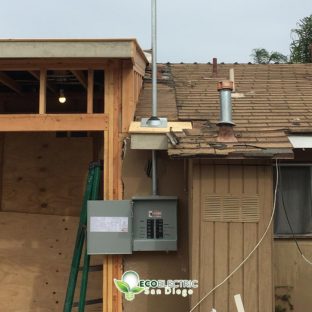 Electrical panel installed on a house renovation