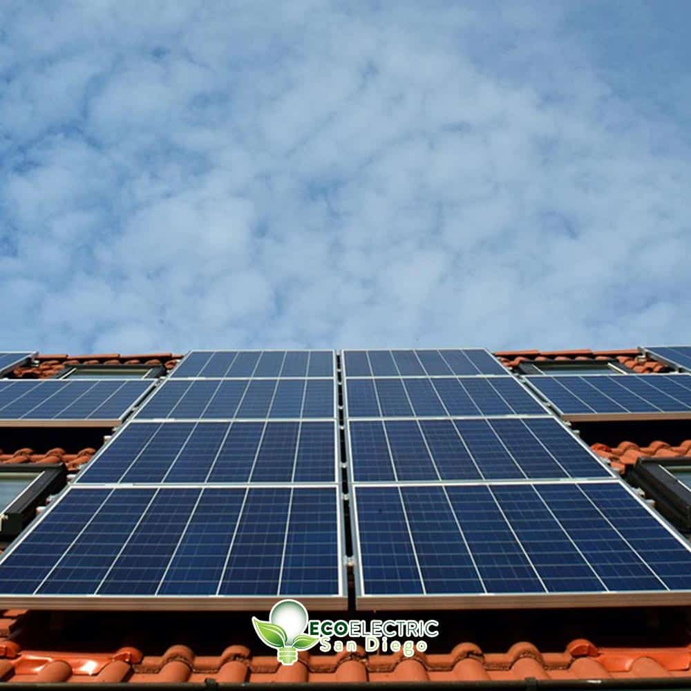 Solar panels on a roof